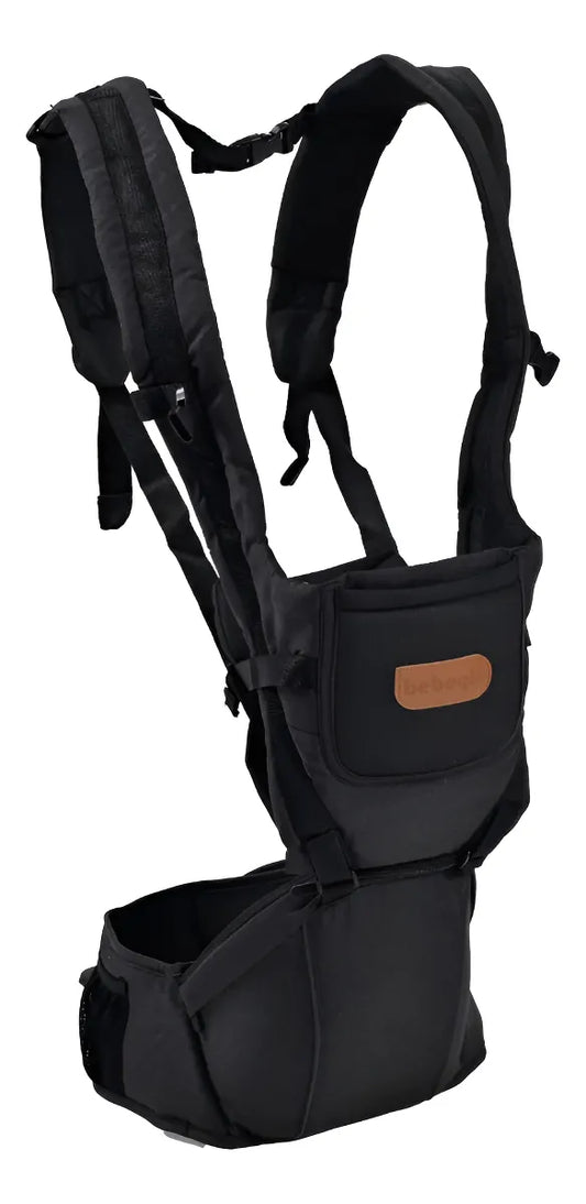 Mochila Canguro Portabebe Bebeglo Rs-80190 Negro Negro Negro