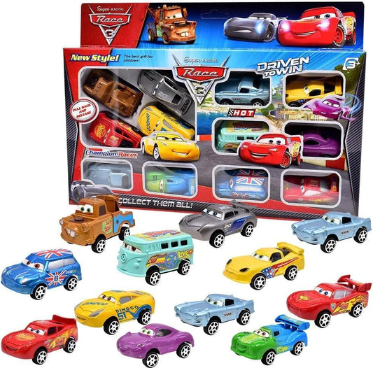 Disney-coche Pixar De Mcqueen Para Niños Super Racing 12 U. Variado
