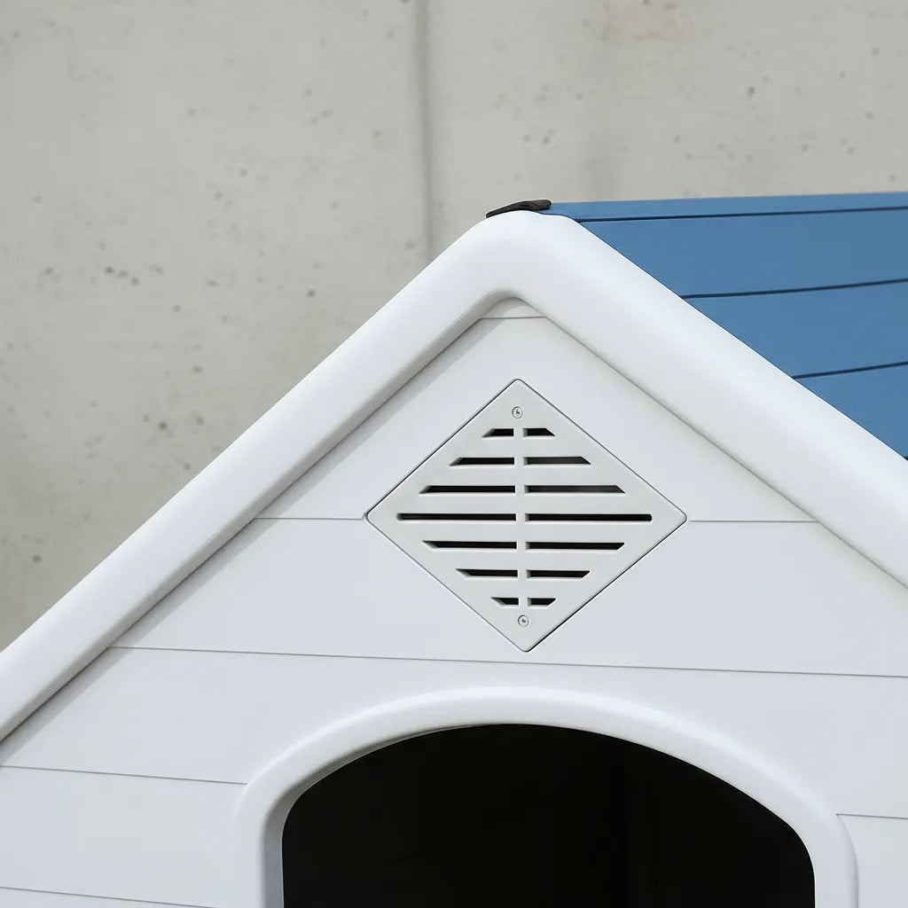 Casa Para Perros Premium Xl, 96x105×98 Cm, Para Raza Grande Azul