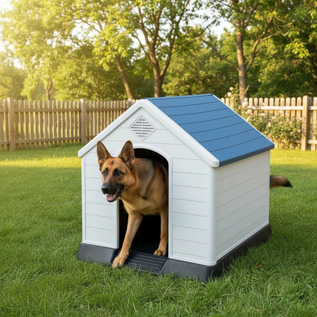 Casa Para Perros Premium Xl, 96x105×98 Cm, Para Raza Grande Azul